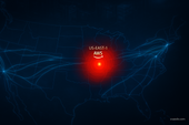 AWS Outage 2025 visualization showing US-East-1 data-center disruption in Northern Virginia – Crazedo