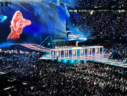 Taylor Swift performing live as her new album trends #1 on Google in August 2025 — Crazedo Weekly Trend